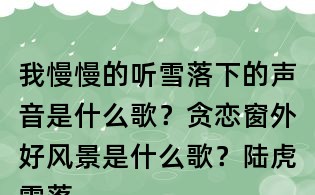 我慢慢的聽雪落下的聲音是什么歌？貪戀窗外好風景是什么歌？陸虎雪落下的聲音歌詞