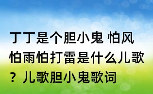 丁丁是個膽小鬼 怕風怕雨怕打雷是什么兒歌?兒歌膽小鬼歌詞