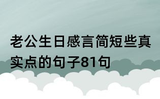 老公生日感言簡(jiǎn)短些真實(shí)點(diǎn)的句子81句