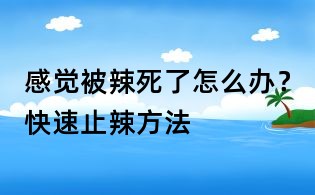 感覺被辣死了怎么辦?快速止辣方法