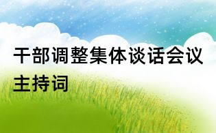 干部調整集體談話會議主持詞