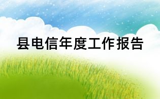 縣電信年度工作報(bào)告