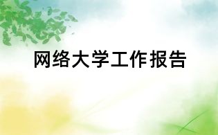 網絡大學工作報告