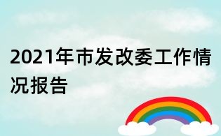 2021年市發改委工作情況報告