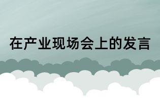 在產(chǎn)業(yè)現(xiàn)場會上的發(fā)言