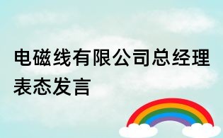 電磁線有限公司總經理表態發言