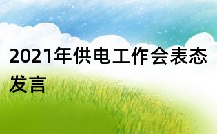 2021年供電工作會表態(tài)發(fā)言