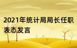 2021年統計局局長任職表態發言