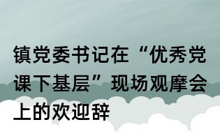鎮(zhèn)黨委書記在“優(yōu)秀黨課下基層”現(xiàn)場(chǎng)觀摩會(huì)上的歡迎辭