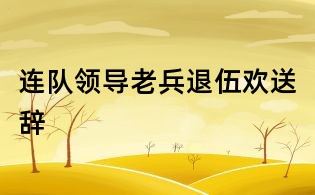 連隊領(lǐng)導(dǎo)老兵退伍歡送辭