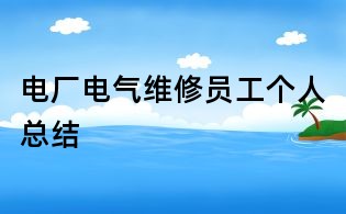 電廠電氣維修員工個(gè)人總結(jié)
