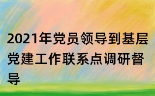 2021年黨員領(lǐng)導(dǎo)到基層黨建工作聯(lián)系點(diǎn)調(diào)研督導(dǎo)