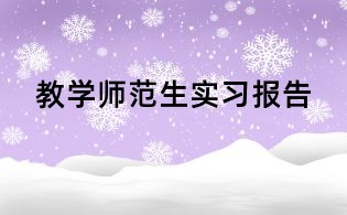 教學(xué)師范生實習(xí)報告