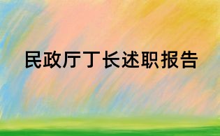 民政廳丁長述職報(bào)告