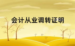 會計從業(yè)調(diào)轉(zhuǎn)證明
