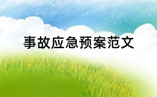 事故應急預案范文
