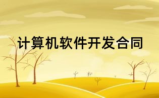 計算機軟件開發合同