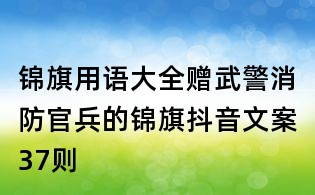 錦旗用語大全：贈武警消防官兵的錦旗抖音文案37則