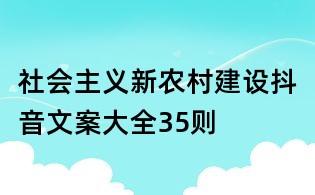 社會主義新農村建設抖音文案大全35則