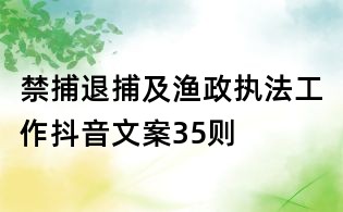 禁捕退捕及漁政執法工作抖音文案35則