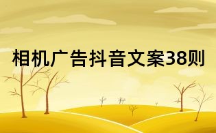 相機廣告抖音文案38則