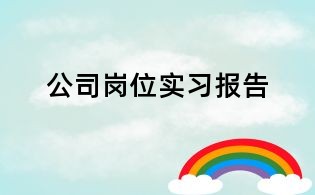 公司崗位實習報告