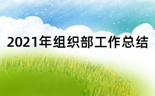 2021年組織部工作總結(jié)