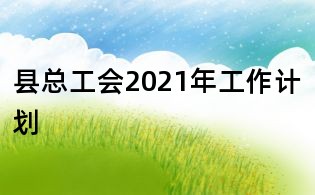 縣總工會2021年工作計劃