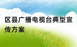 區(qū)縣廣播電視臺(tái)典型宣傳方案