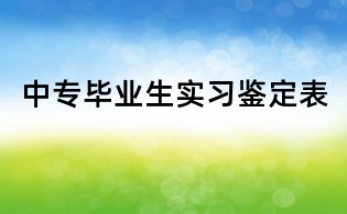 中專畢業生實習鑒定表