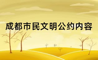 成都市民文明公約內容