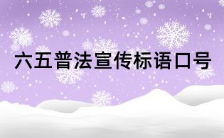 六五普法宣傳標(biāo)語(yǔ)口號(hào)
