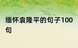 緬懷袁隆平的句子100句