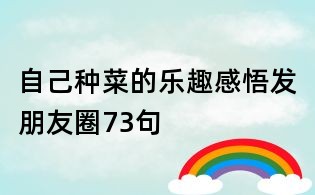 自己種菜的樂趣感悟發(fā)朋友圈73句