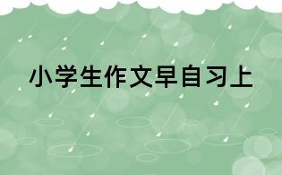 小學生作文早自習上